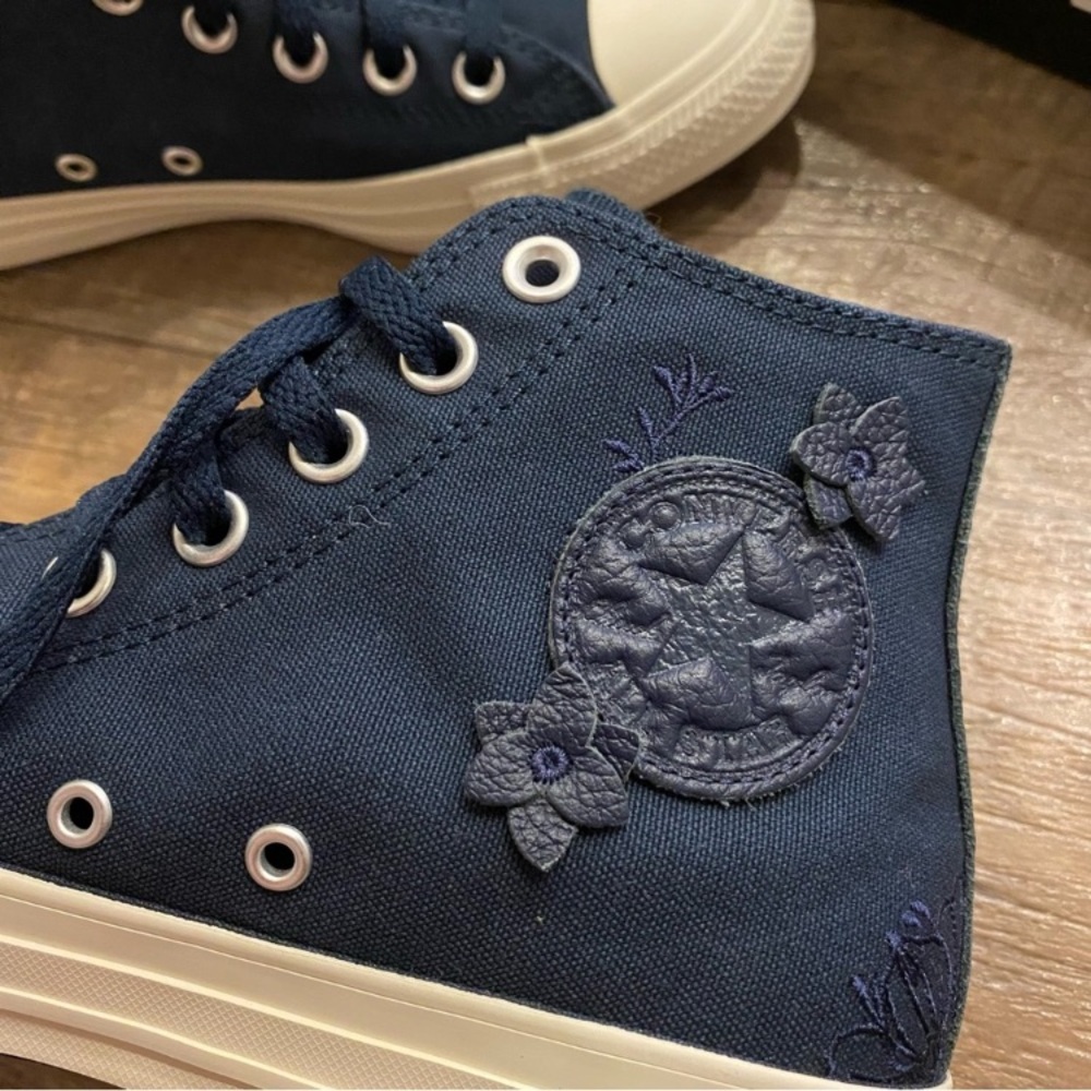 Converse Chuck Taylor All Star Into the Void Egret Navy Floral High Top Sneakers - Picture 8 of 12
